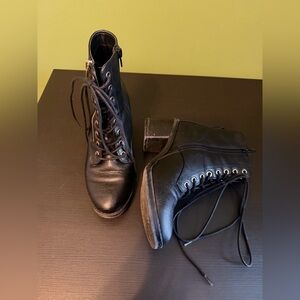 Call It Spring Black Lace-Up Boots